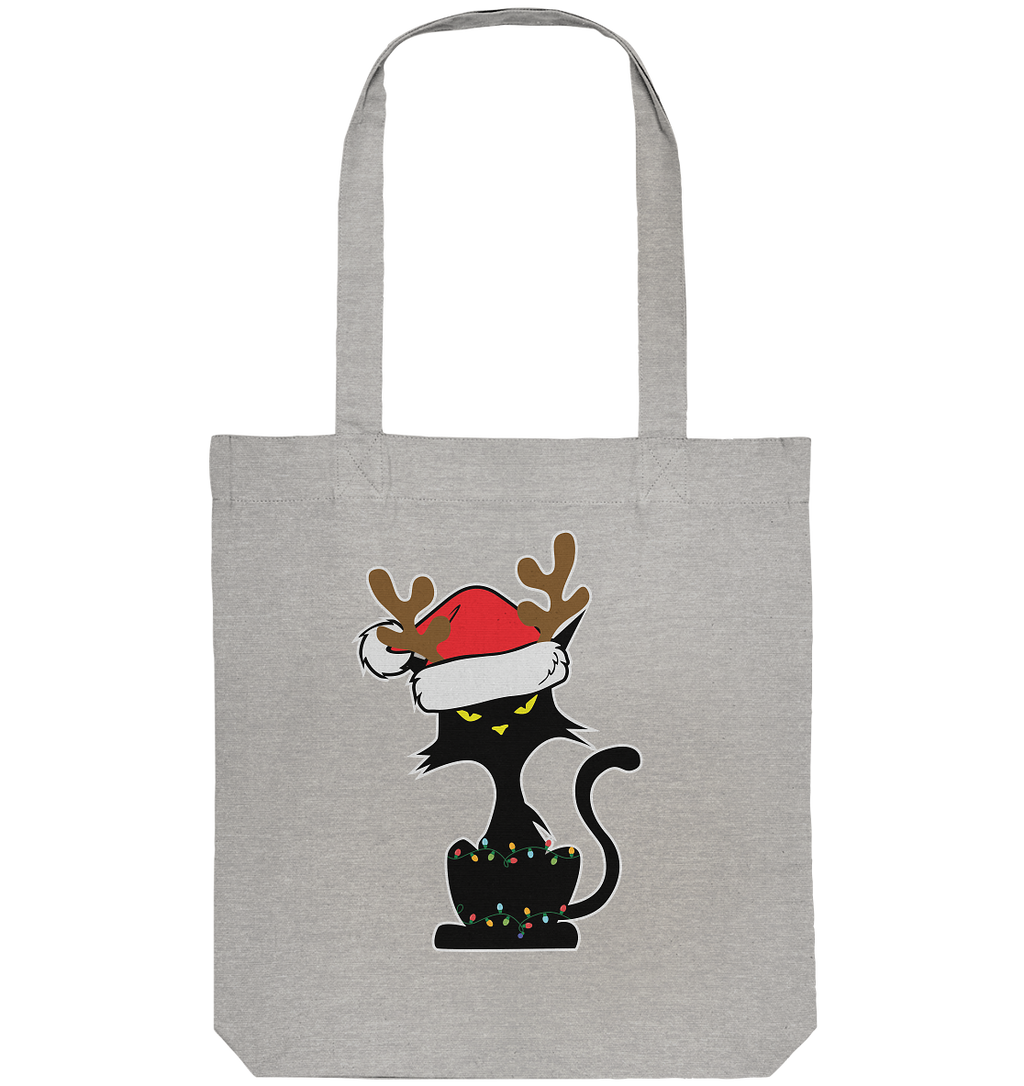 Grumpy Weihnachts Katze Cartoon - Organic Tote-Bag