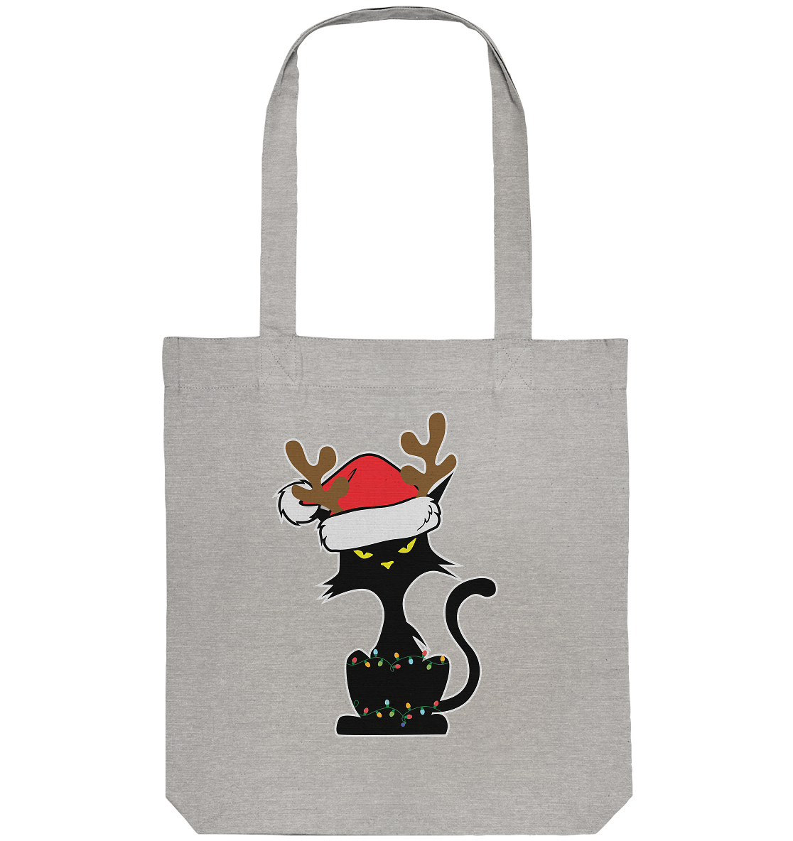 Grumpy Weihnachts Katze Cartoon - Organic Tote-Bag