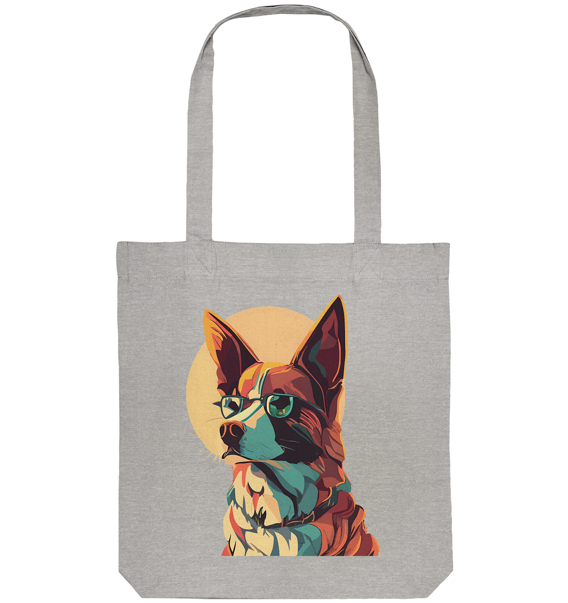 Retro Pop Art Illustration Fox Terrier Hund - Organic Tote-Bag