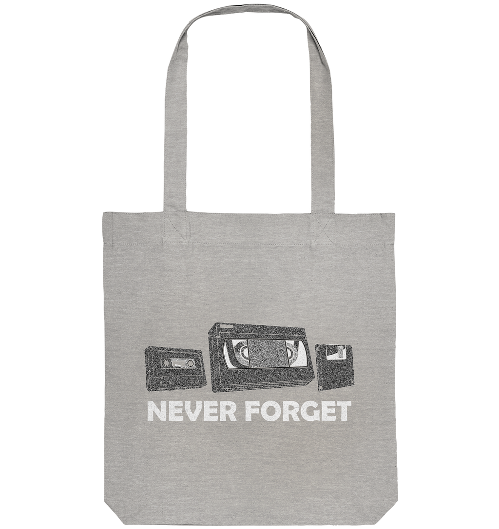 Kasette, VHS,  Disk - never forget - Organic Tote-Bag