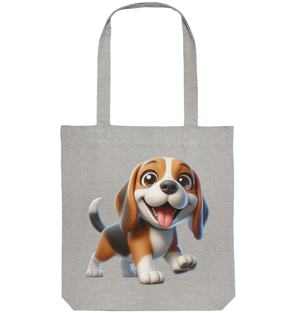 Beagle Cartoon Hund personalisierbar - Organic Tote-Bag
