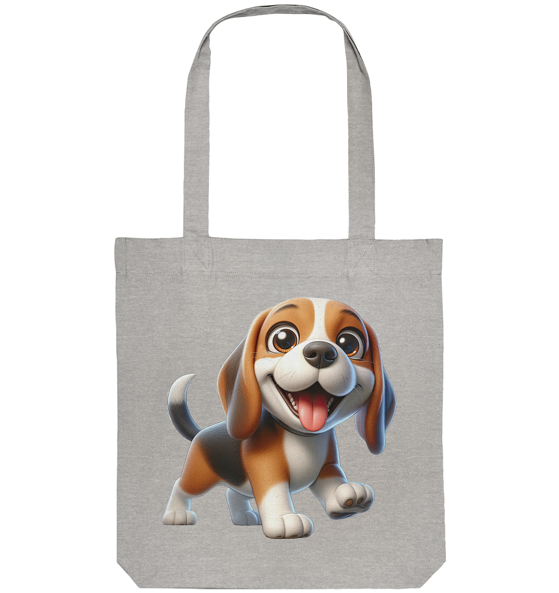 Beagle Cartoon Hund personalisierbar - Organic Tote-Bag