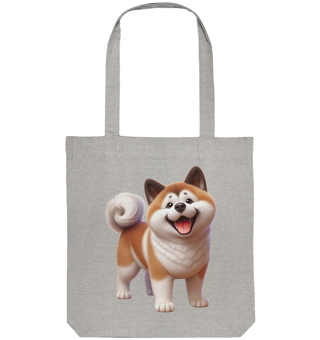 Akita Cartoon Hund personalisierbar - Organic Tote-Bag