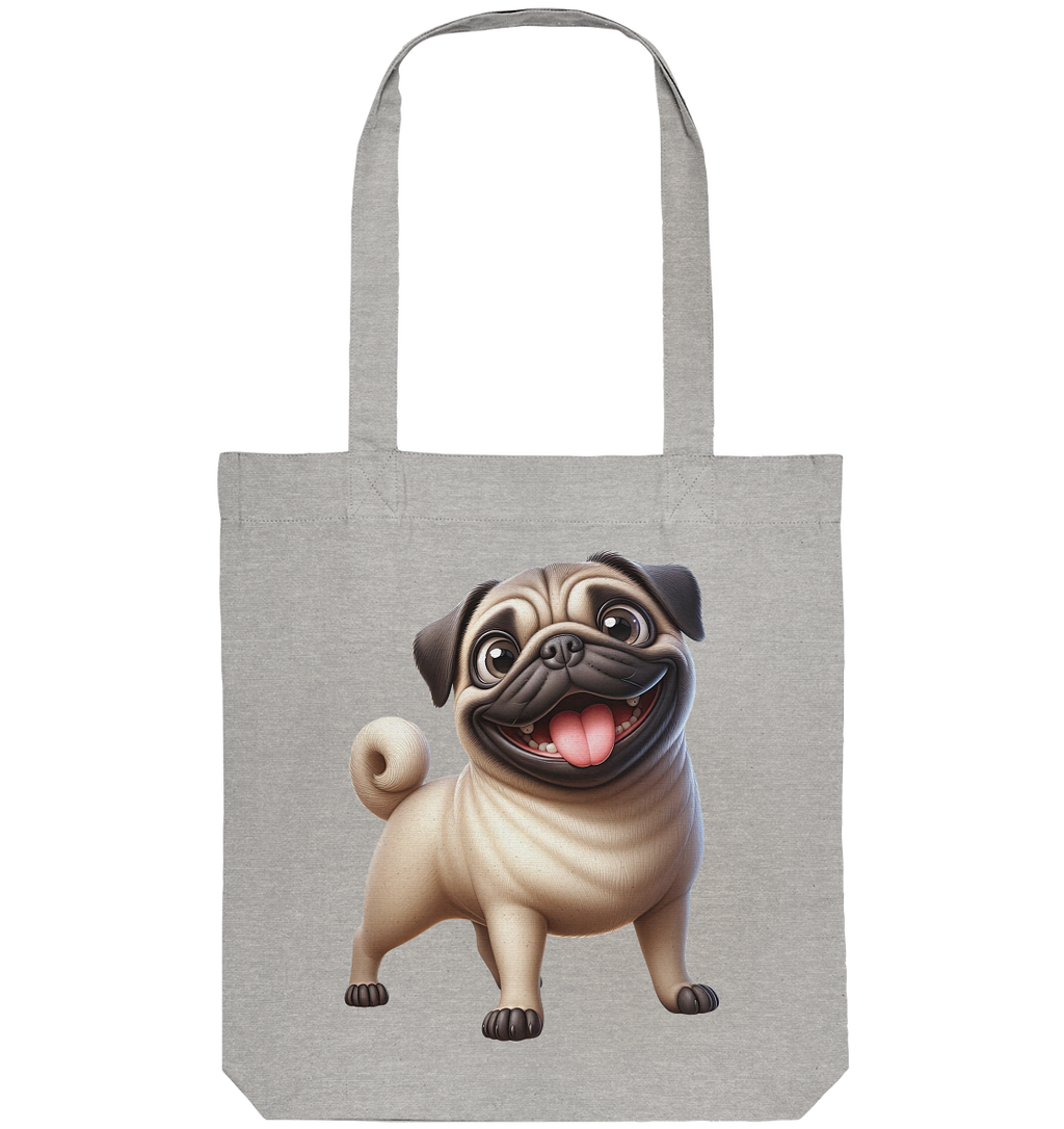 Mops Cartoon - personalisierbar - Organic Tote-Bag