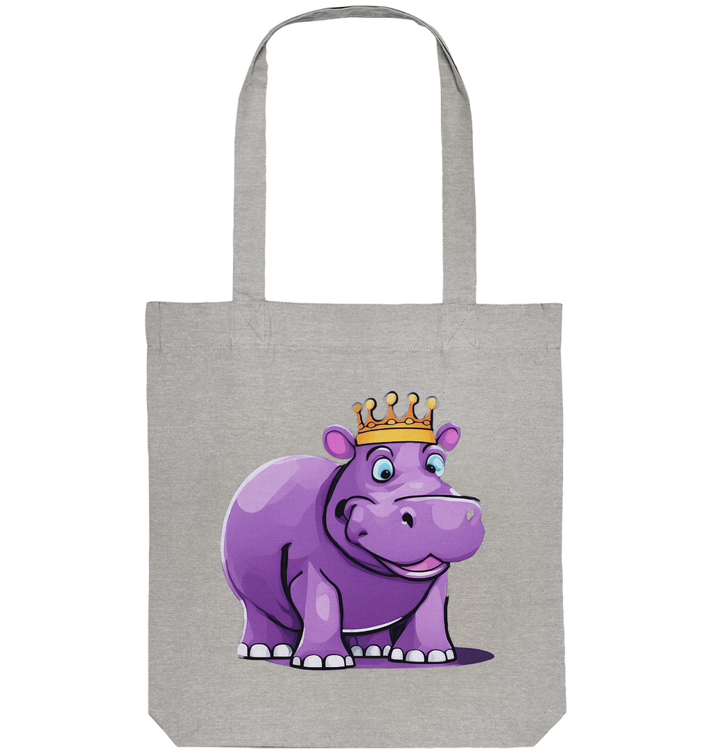 Hippo Queen Cute - personalisierbar - Organic Tote-Bag