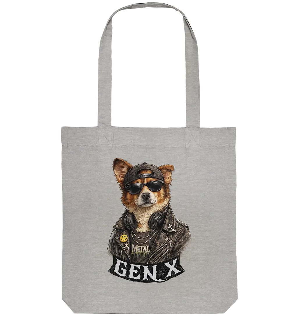 GEN X Funny Punk Dog 80s - Organic Tote-Bag - PAWentura