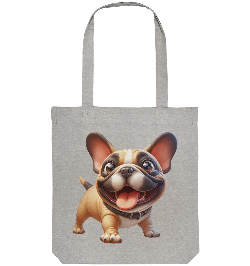 Französische Bulldogge Cartoon personalisierbar - Organic Tote-Bag