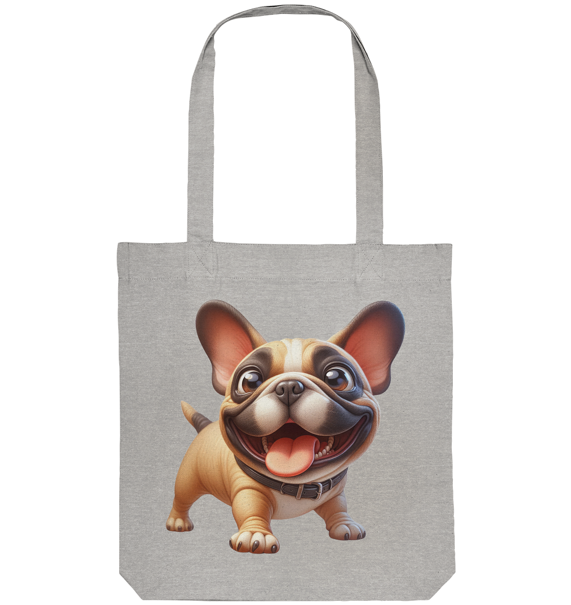 Französische Bulldogge Cartoon personalisierbar - Organic Tote-Bag