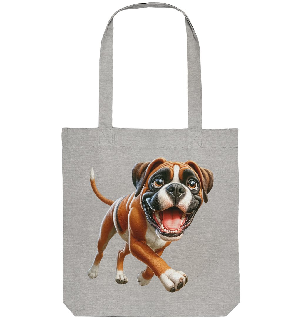 Boxer Cartoon Hund personalisierbar - Organic Tote-Bag
