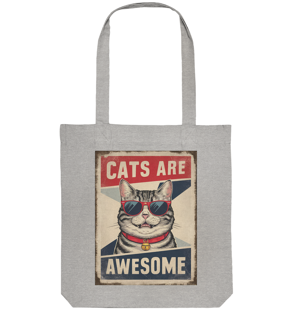 Cats are Awesome Katzen  - Organic Tote-Bag