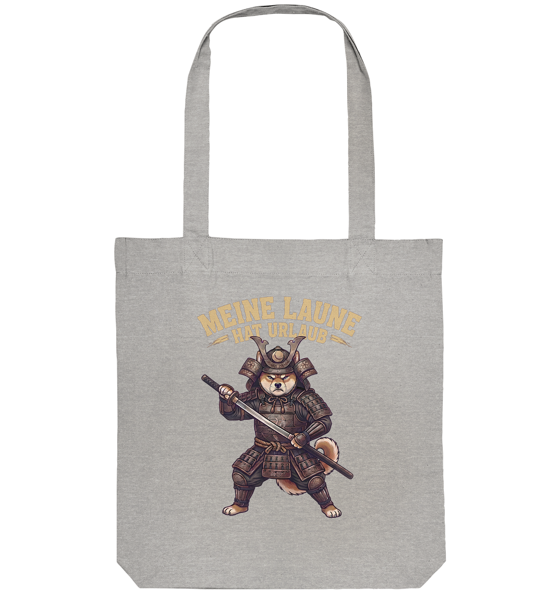 Meine Laune hat Urlaub – Lustiger Shiba Samurai Hund - Organic Tote-Bag