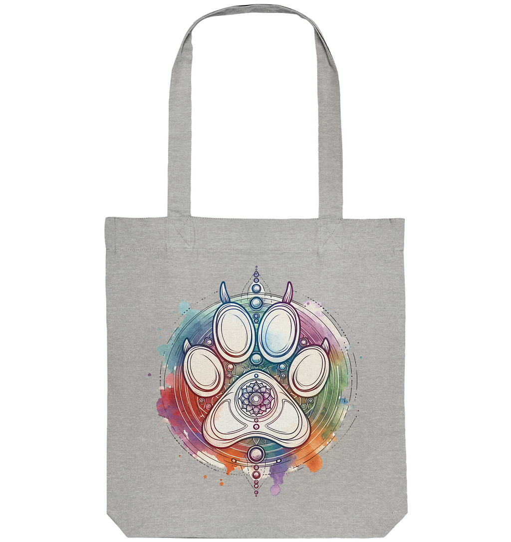 Modernes Design Chakra mit Pfote - Organic Tote-Bag