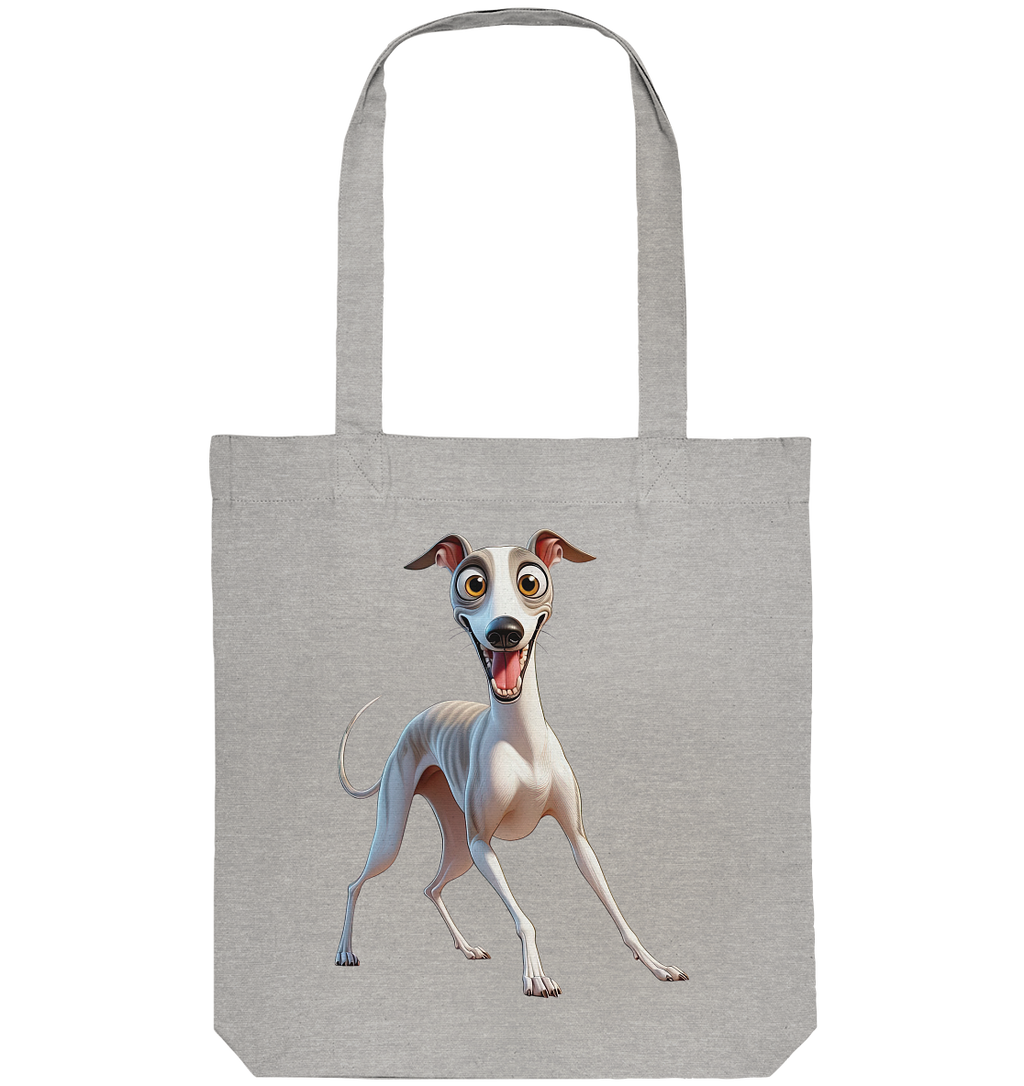 Whippet Cartoon personalisierbar - Organic Tote-Bag