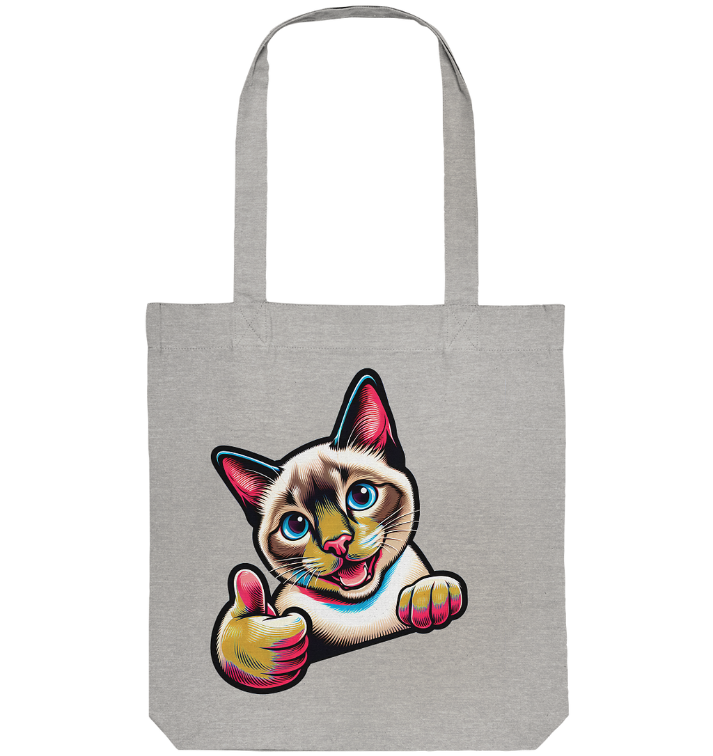 Siamkatze Pop Art - personalisierbar - Organic Tote-Bag