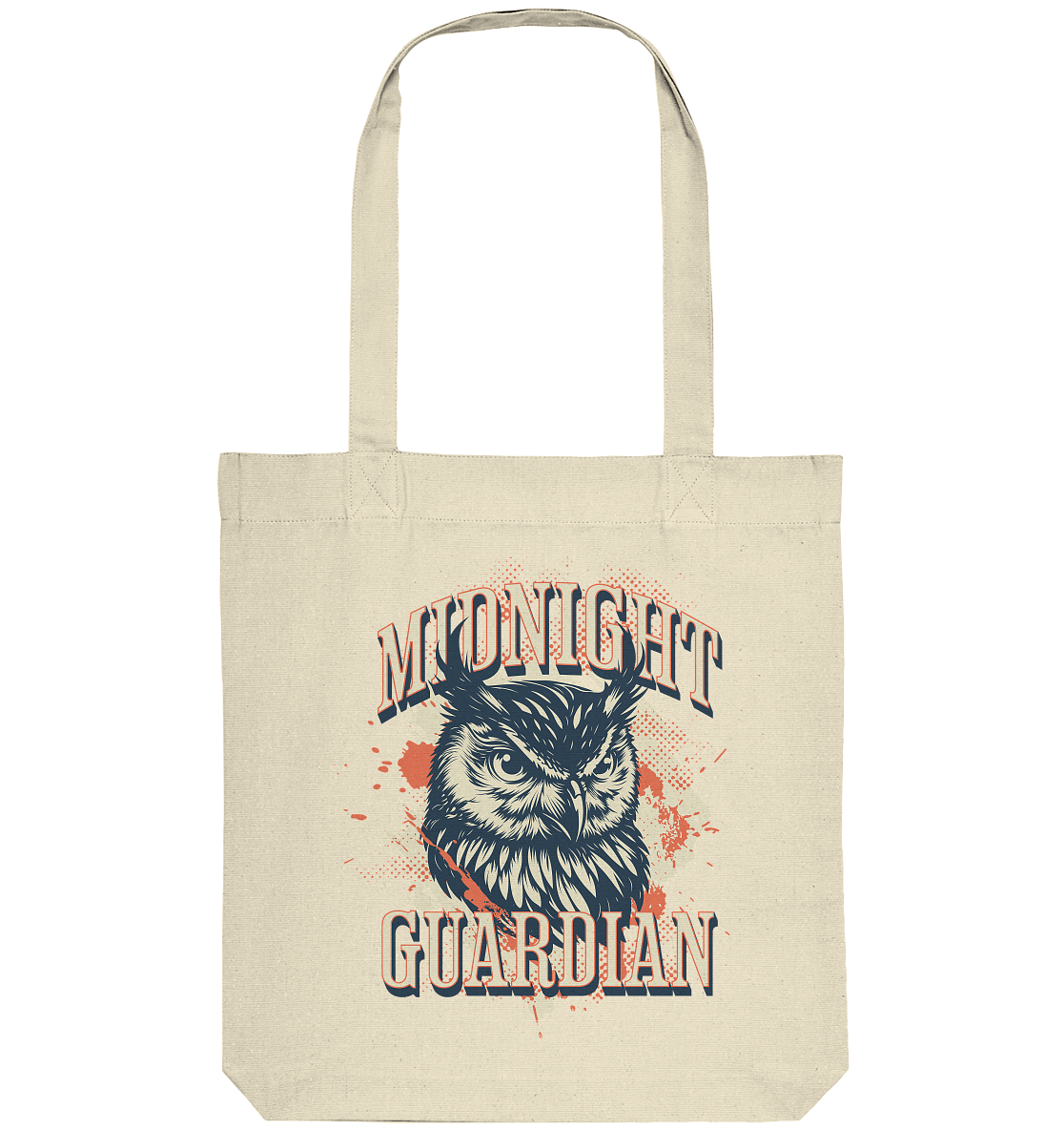 Eule Vintage Art - Midnight Guardian - Organic Tote-Bag