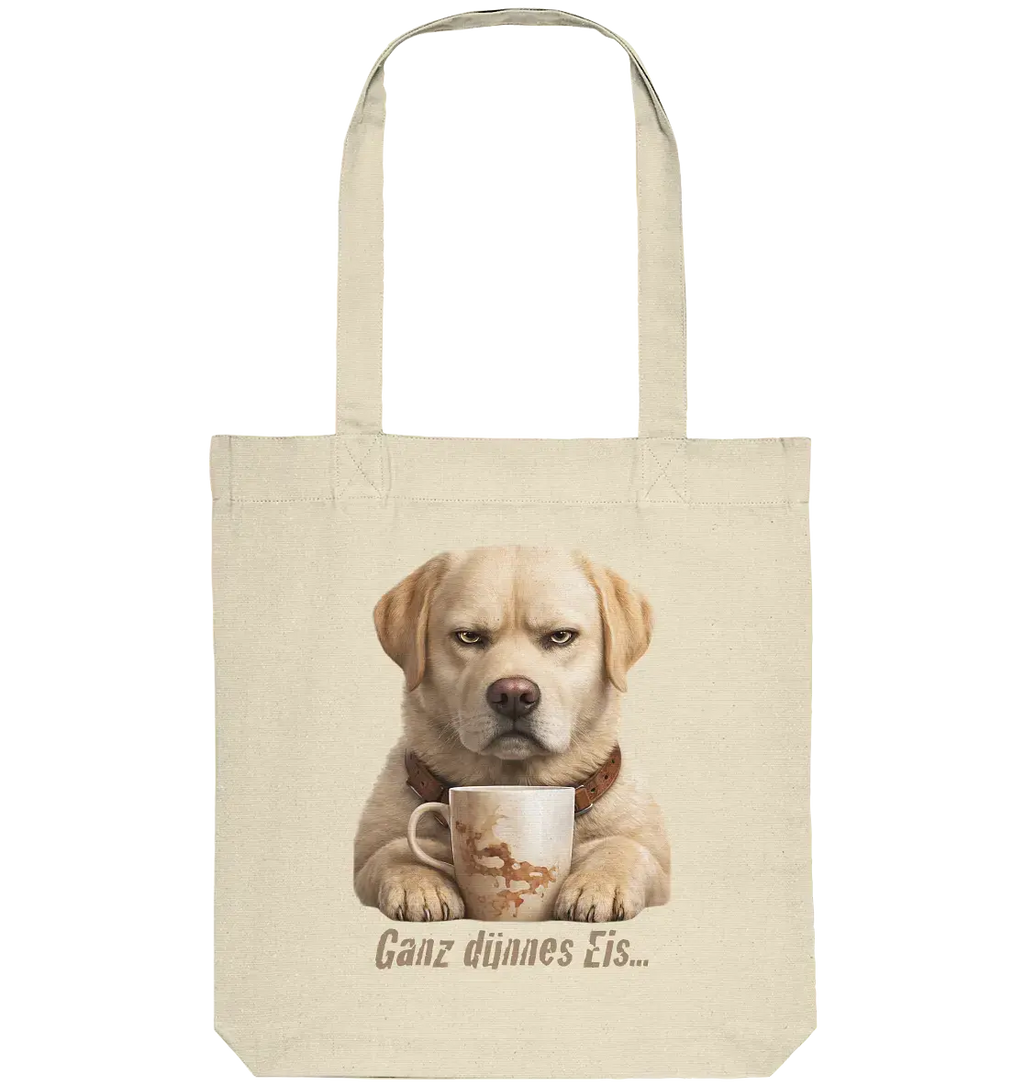 Ganz dünnes Eis- Grumpy Labrador Retreiver  - Organic Tote-Bag - PAWentura