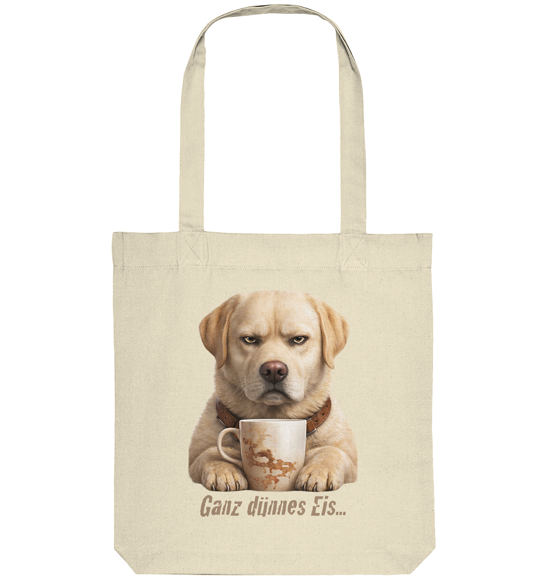 Ganz dünnes Eis- Grumpy Labrador Retreiver  - Organic Tote-Bag