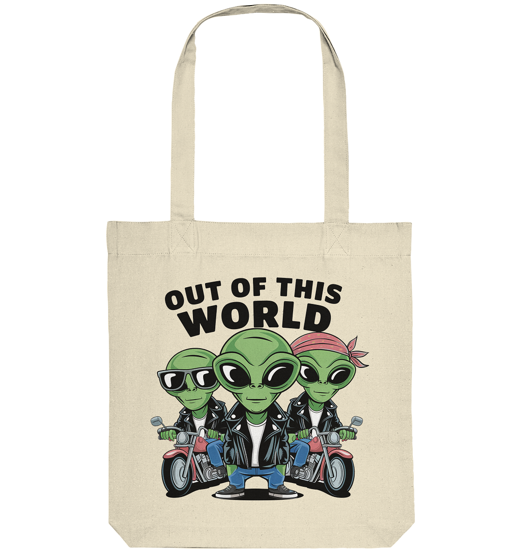 Out of this World Alien Biker - Organic Tote-Bag