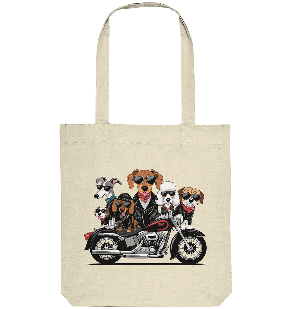 Hunde Biker Gang Fun - Organic Tote-Bag
