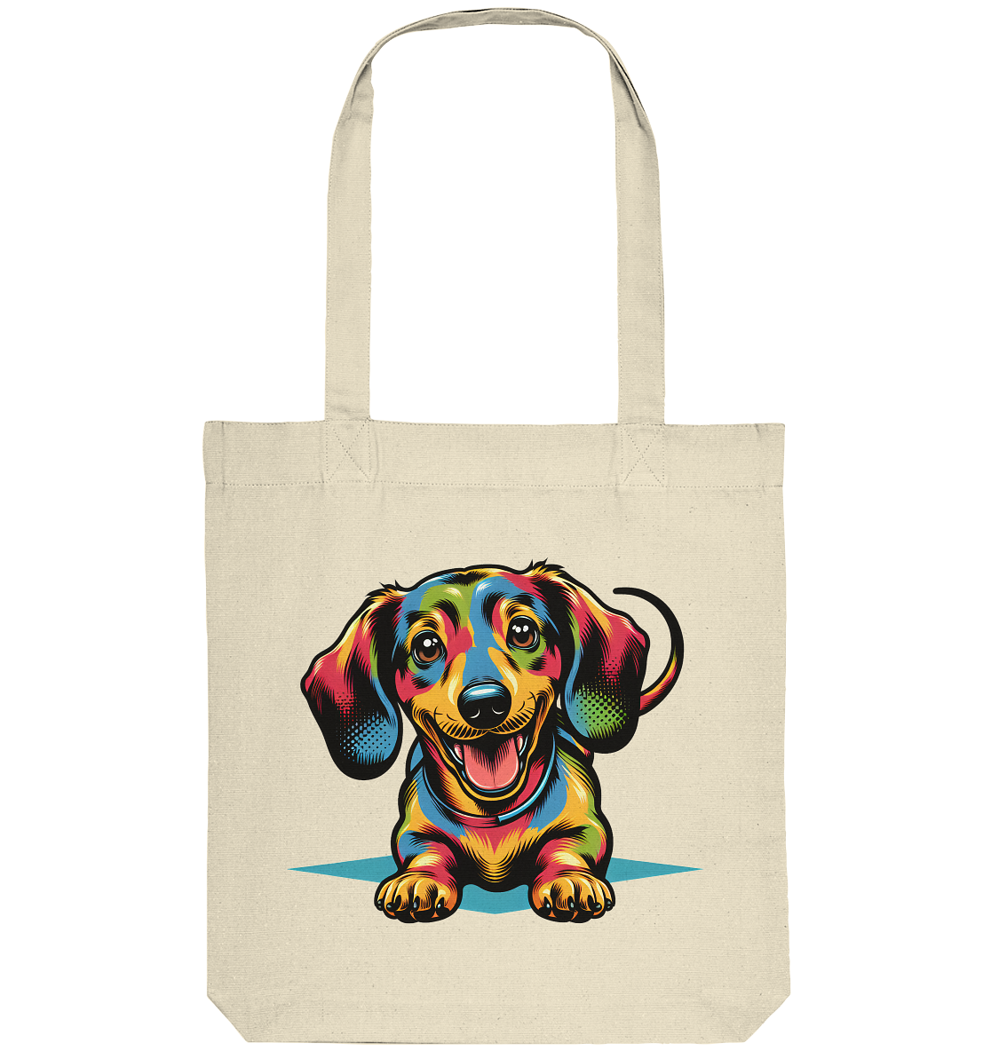 Happy Dackel Pop Art - Organic Tote-Bag