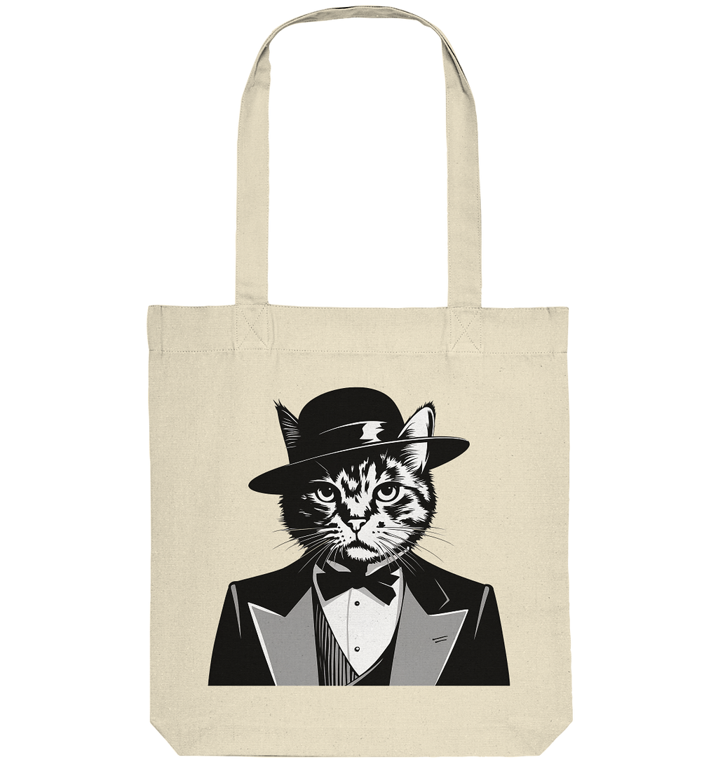 Godfather Katze Mafia - personalisierbar  - Organic Tote-Bag