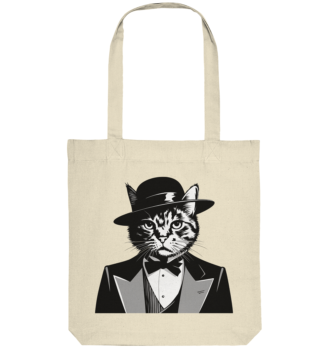 Godfather Katze Mafia - personalisierbar  - Organic Tote-Bag