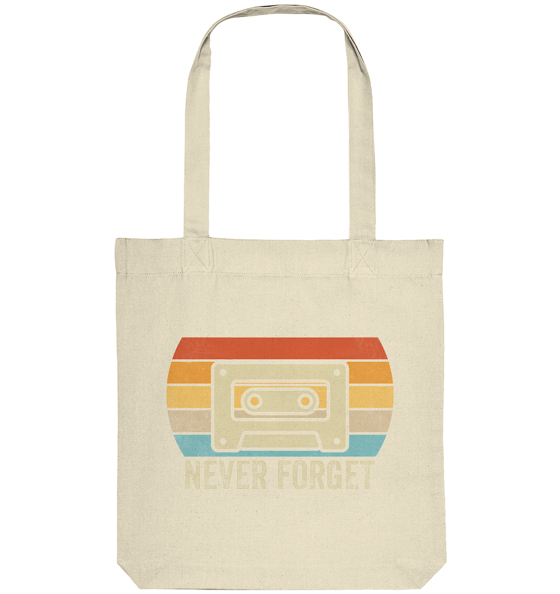 Never Forget Kassette 80's - Organic Tote-Bag