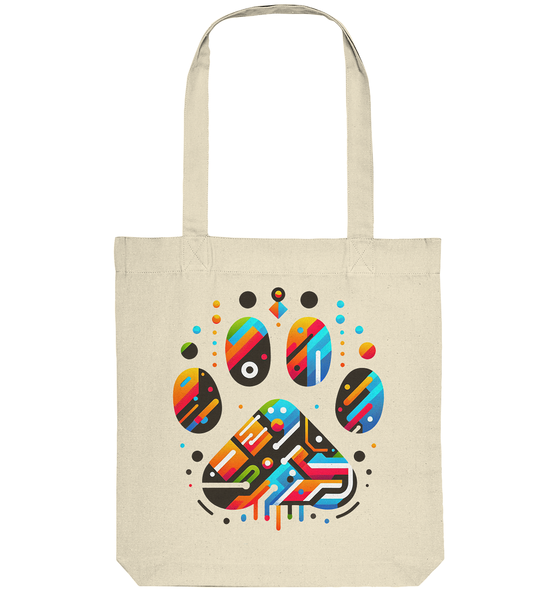 Y2K Technisch Design Pfote  - Organic Tote-Bag