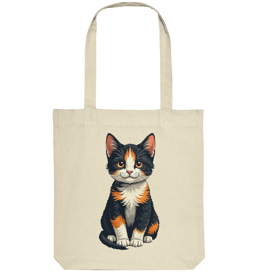 Süsse Glückskatze Illustration  - Organic Tote-Bag