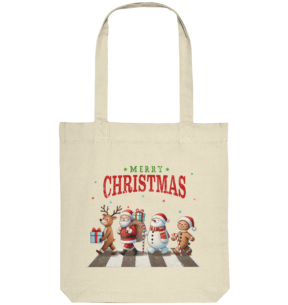 Merry Christmas Zebrastreifen - Organic Tote-Bag