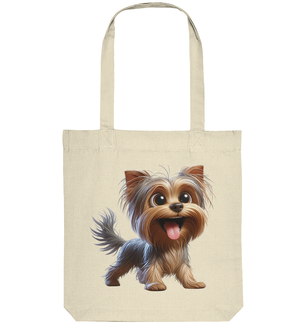 Yorkshire Terrier Cartoon - personalisierbar - Organic Tote-Bag