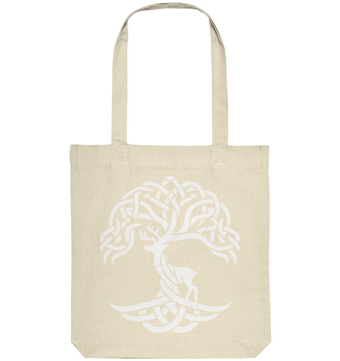 Keltischer Lebensbaum mit Hirsch - Organic Tote-Bag