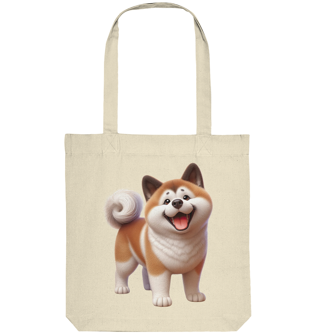 Akita Cartoon Hund personalisierbar - Organic Tote-Bag