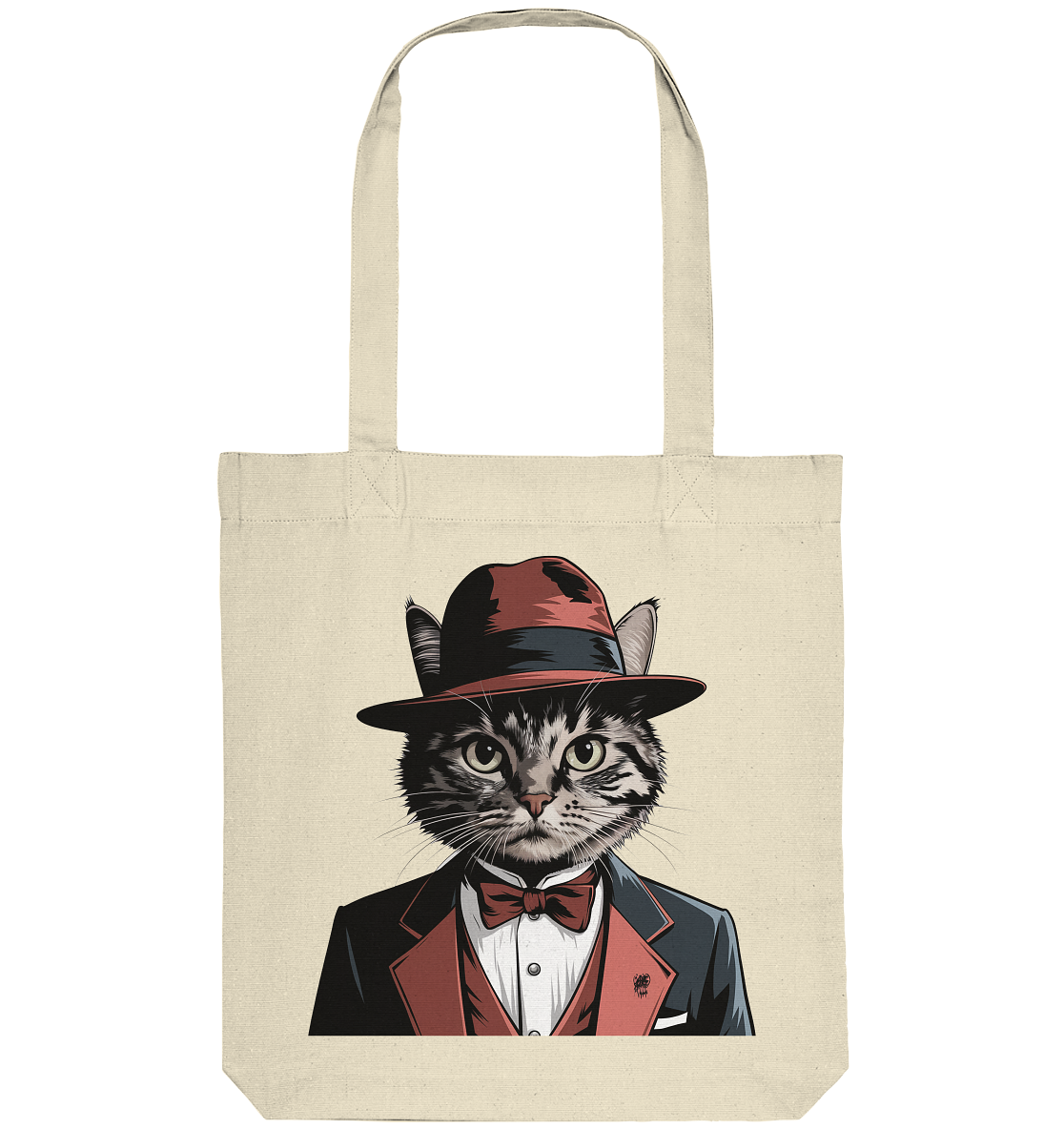 Godfather Catmother Katze Mafia - personalisierbar  - Organic Tote-Bag