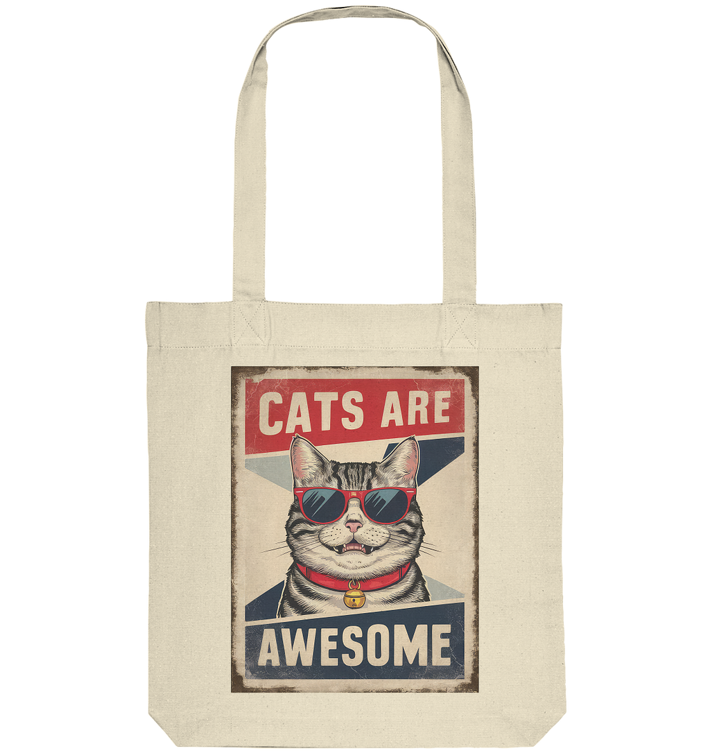 Cats are Awesome Katzen  - Organic Tote-Bag
