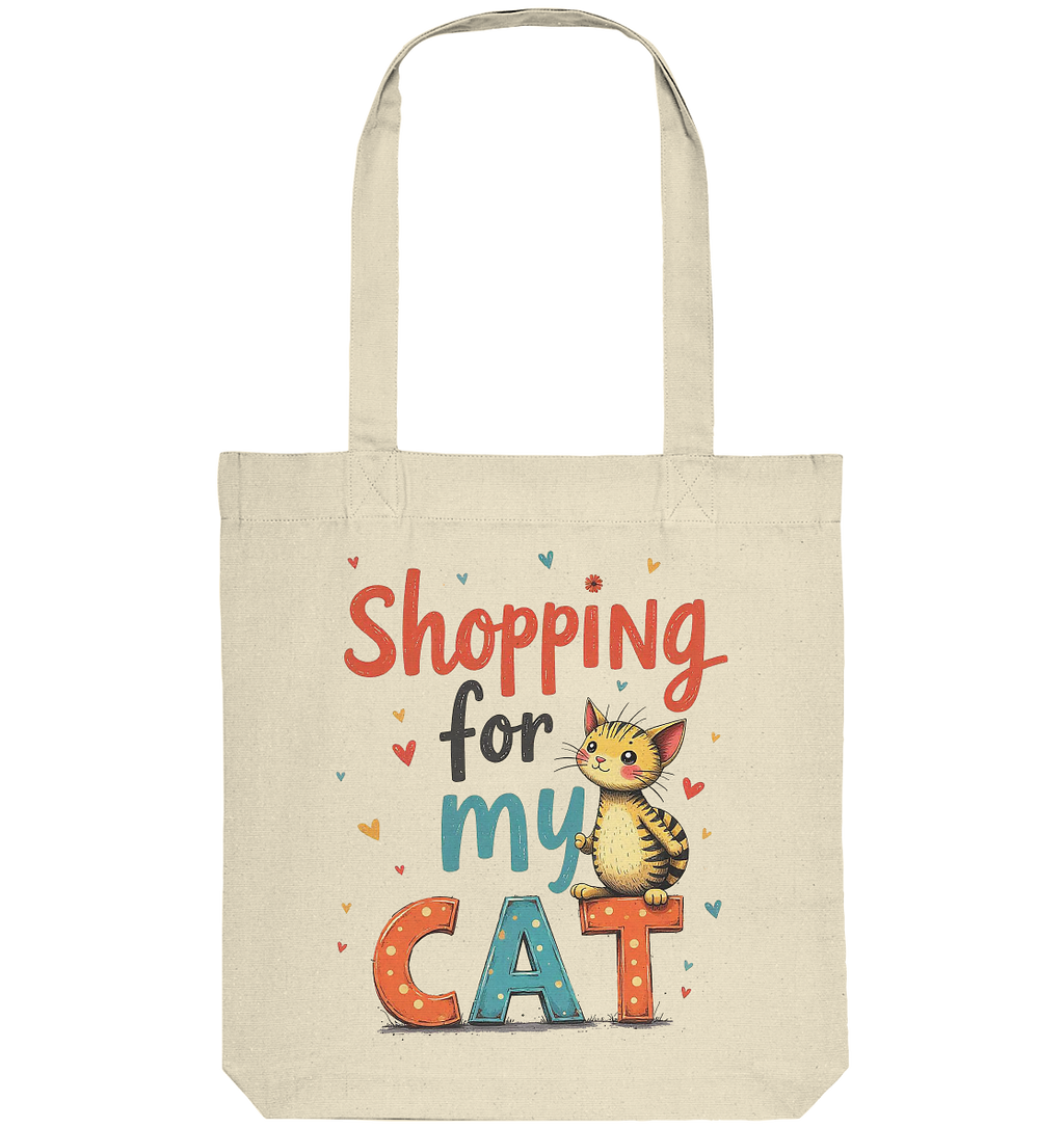 Shopping for my cat - Organic Tote-Bag
