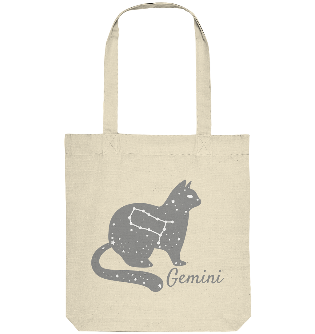 Sternzeichen Katze Zwilling - personalisierbar - Organic Tote-Bag