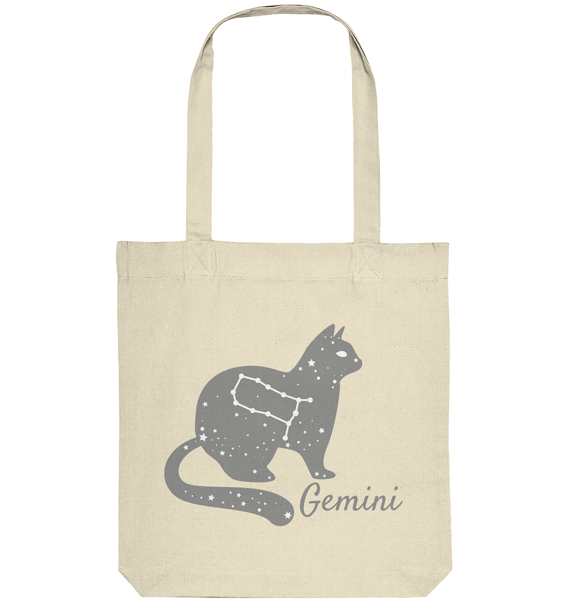Sternzeichen Katze Zwilling - personalisierbar - Organic Tote-Bag