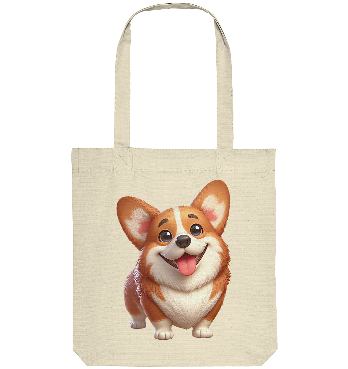 Corgi Hund Cartoon personalisierbar - Organic Tote-Bag