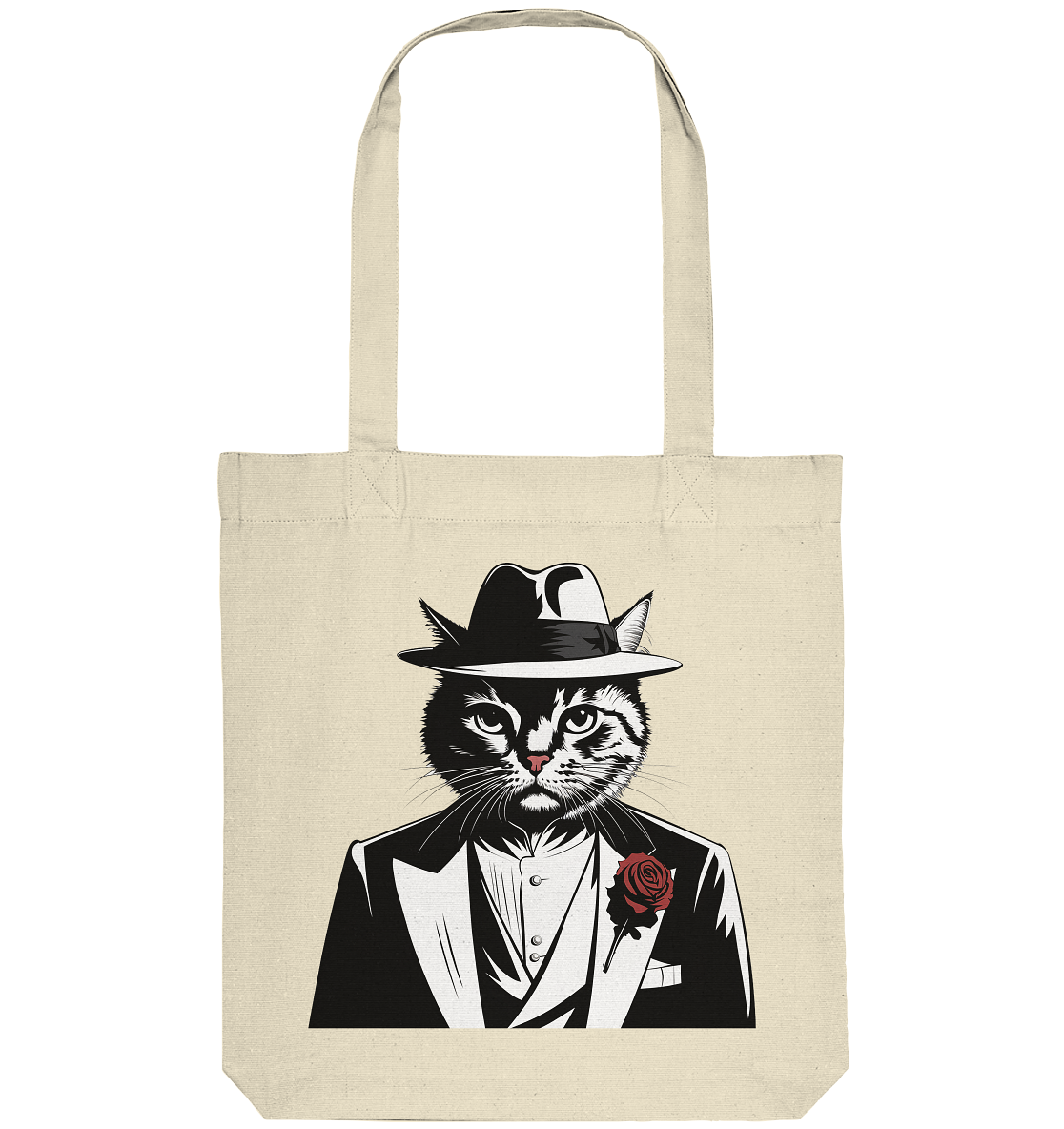 Catfather Katze Mafia - personalisierbar - Organic Tote-Bag