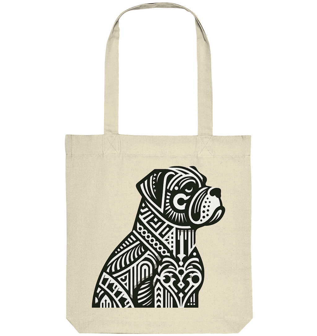 Hund Mastif Art Deco  - personalisierbar - Organic Tote-Bag