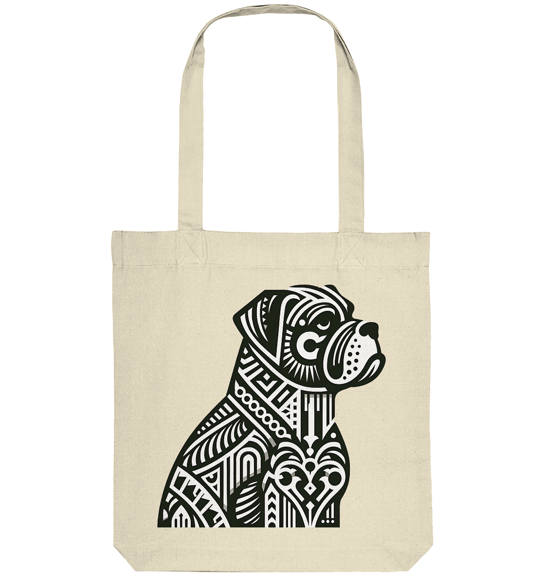 Hund Mastif Art Deco  - personalisierbar - Organic Tote-Bag