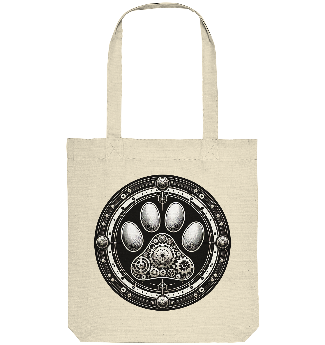 Pfote in Steam Punk Design - Organic Tote-Bag