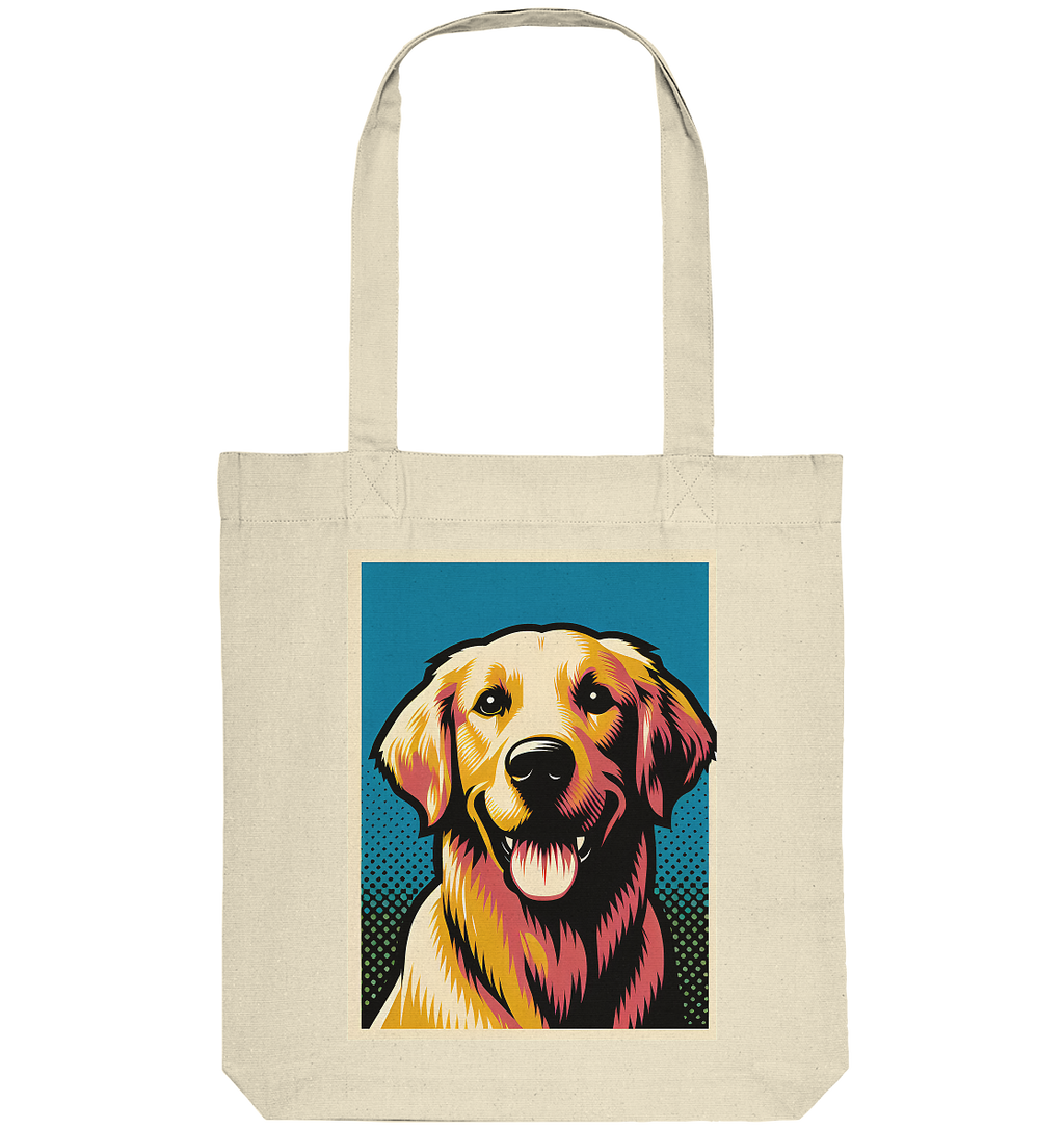 Golden Retriever Pop Art - personalisierbar - Organic Tote-Bag