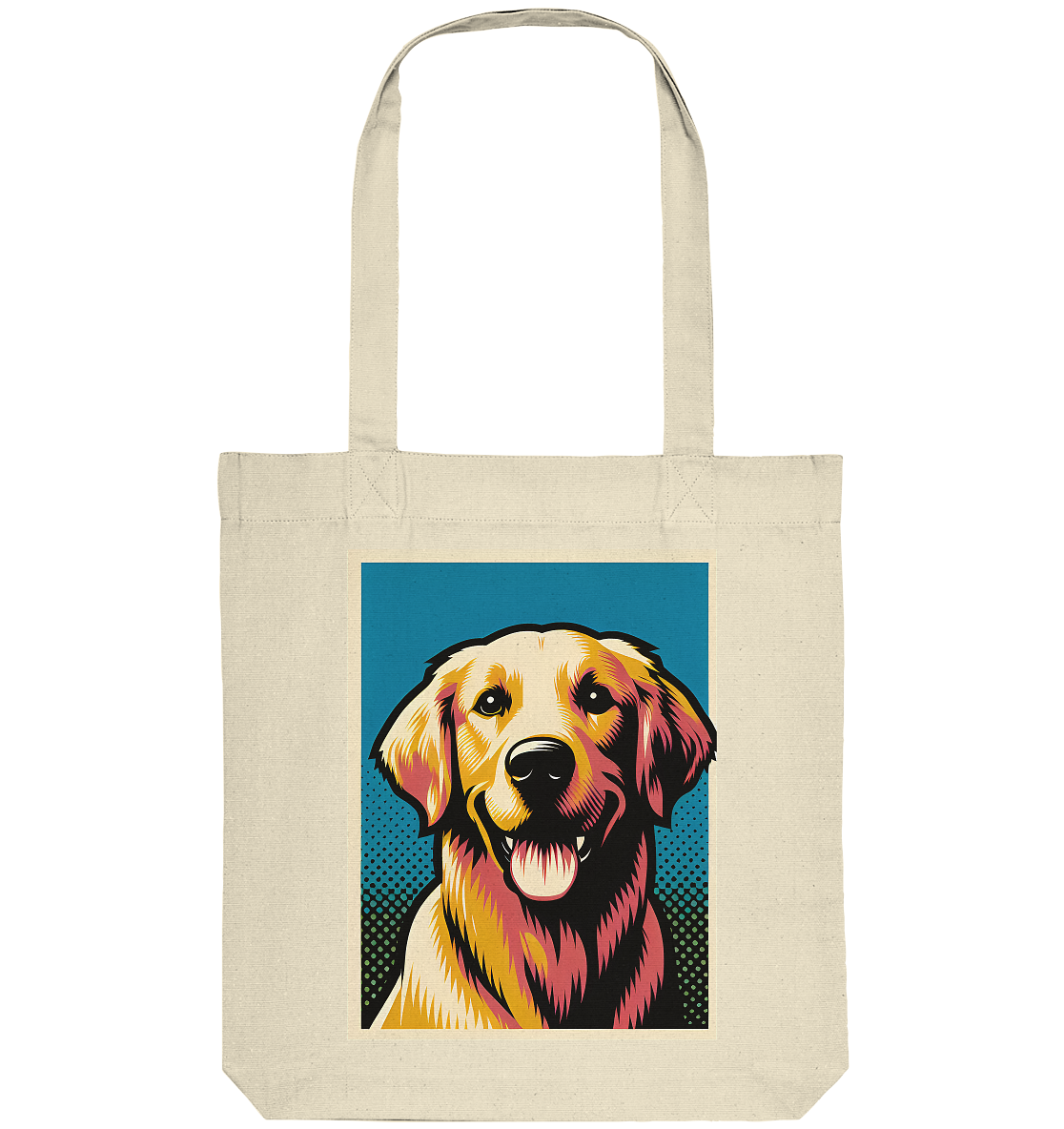 Golden Retriever Pop Art - personalisierbar - Organic Tote-Bag