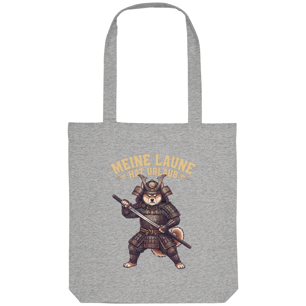 Meine Laune hat Urlaub – Lustiger Shiba Samurai Hund - Organic Tote-Bag
