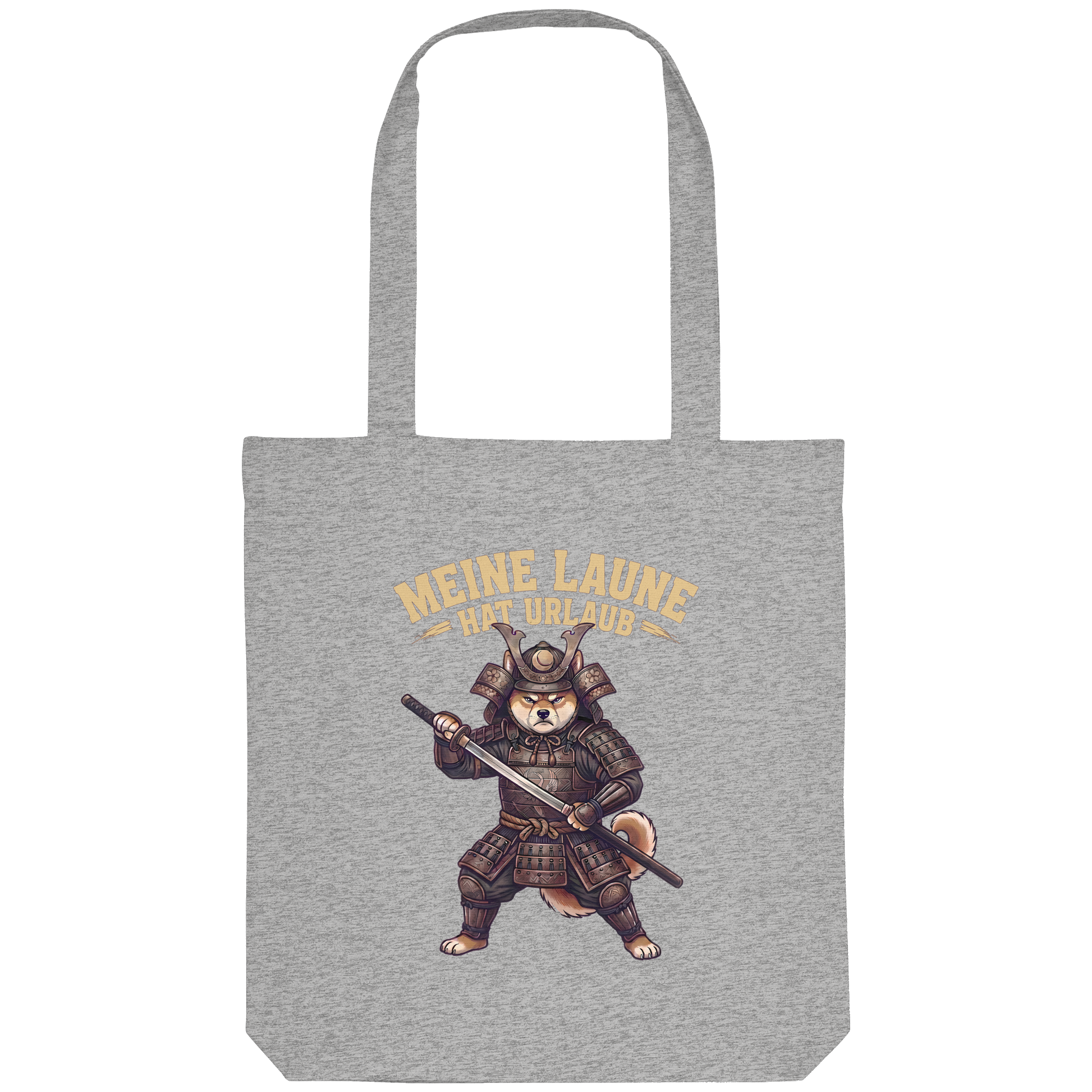 Meine Laune hat Urlaub – Lustiger Shiba Samurai Hund - Organic Tote-Bag