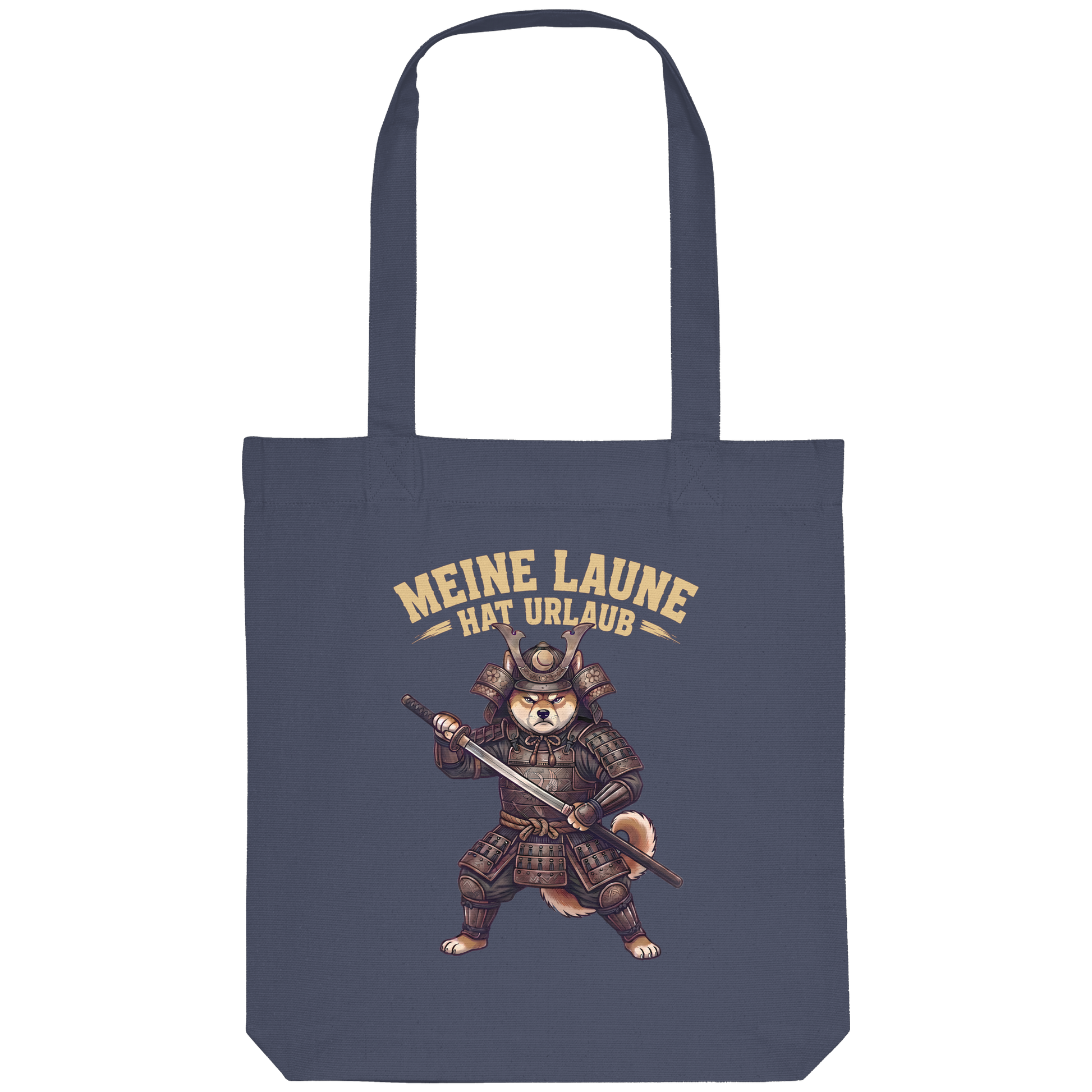 Meine Laune hat Urlaub – Lustiger Shiba Samurai Hund - Organic Tote-Bag
