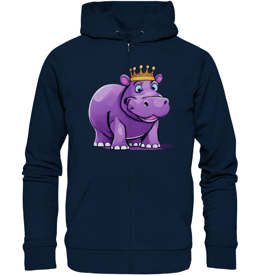 Hippo Queen Cute - personalisierbar - Organic Zipper