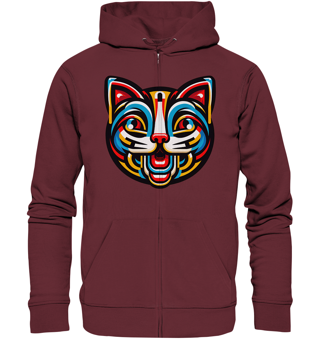 Pop Art Katze  - Organic Zipper
